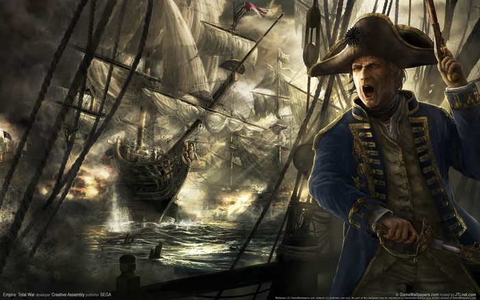 Naval battle from Empire: Total War