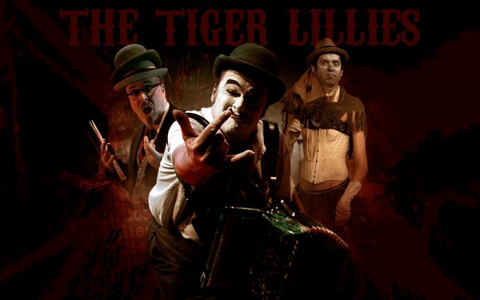 The Tiger Lillies band members performing