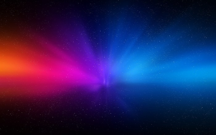 Abstract colorful nebula with stars in outer space
