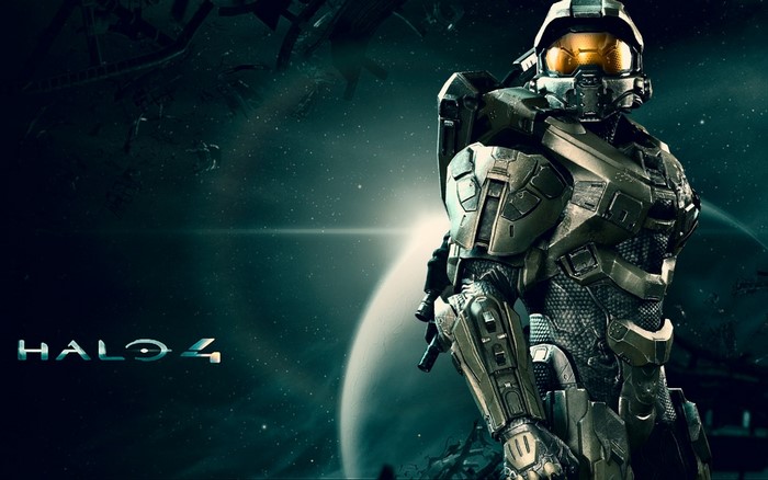 Master Chief from Halo 4 in outer space