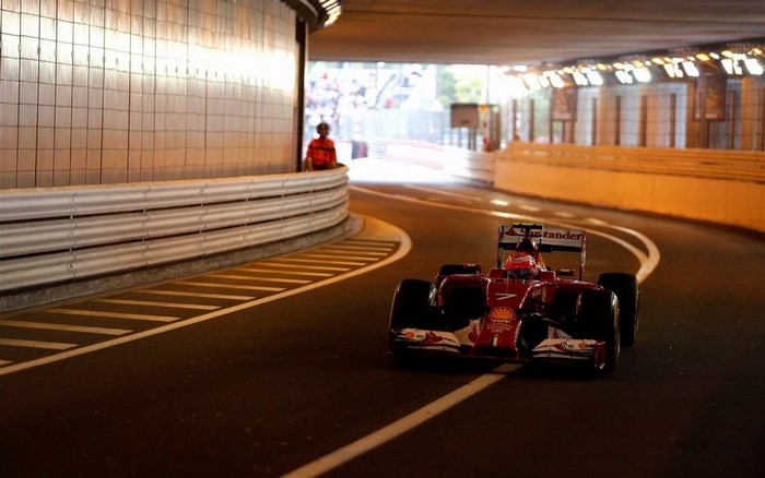 Scuderia Ferrari Formula 1 car in Monaco tunnel