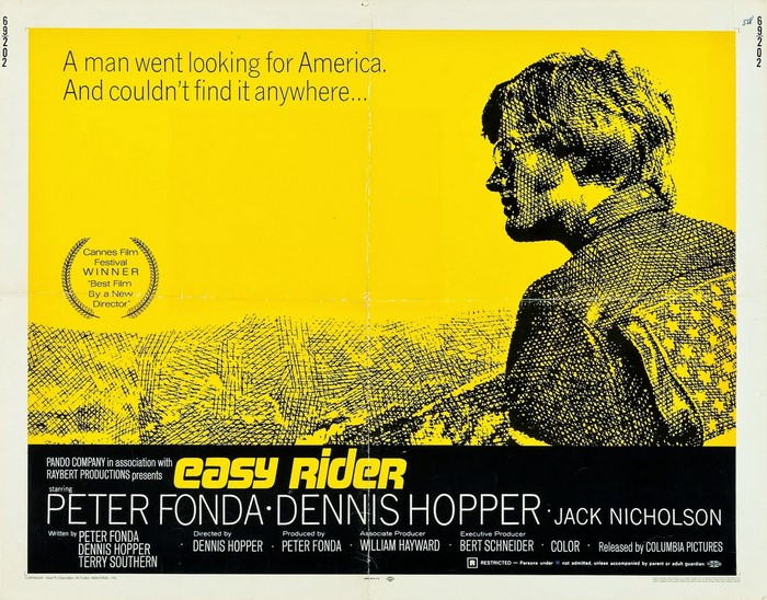Easy Rider film poster with Peter Fonda