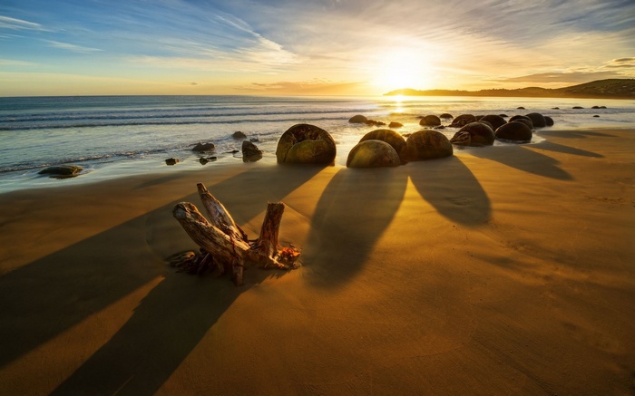 Moeraki Boulders at Sunrise