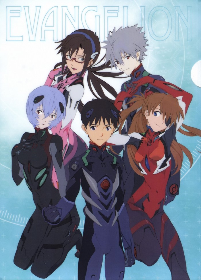 Neon Genesis Evangelion characters in plugsuits