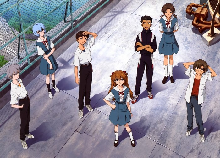 Group of students from Neon Genesis Evangelion