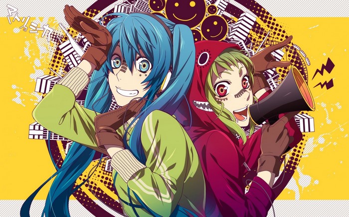 Hatsune Miku and Megpoid Gumi from Vocaloid