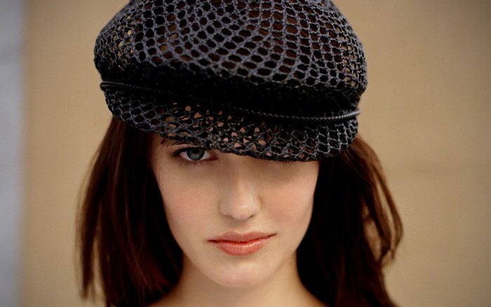 Eva Green wearing a black knit cap