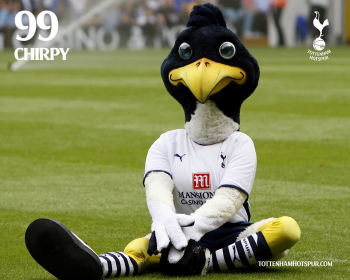 Chirpy the mascot for Tottenham Hotspur