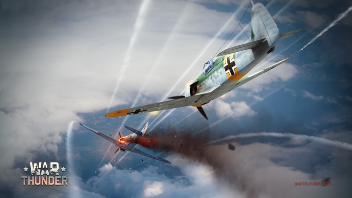 War Thunder: Focke Wulf Fw 190 and Lavochkin La 5 dogfight