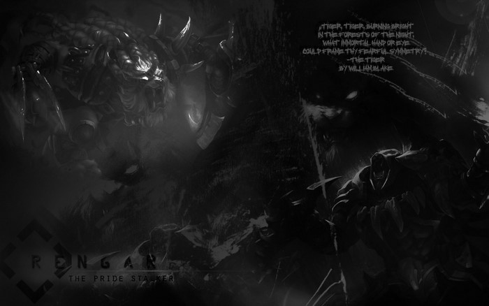 Rengar from League of Legends with poem