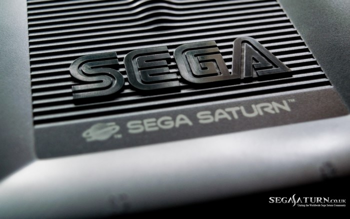 Sega Saturn console logo and text