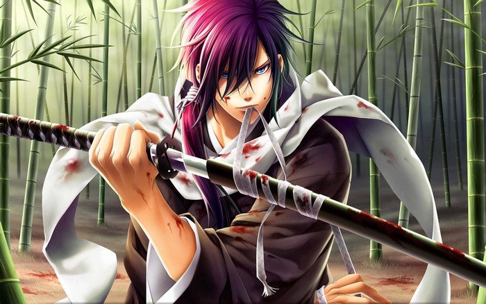 Saitou Hajime from Hakuouki Shinsengumi Kitan with sword