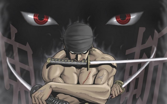 Roronoa Zoro from One Piece with swords