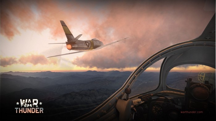 War Thunder screenshot of two fighter jets in flight