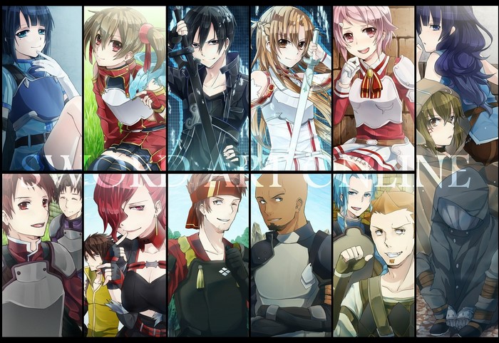 Sword Art Online characters collage