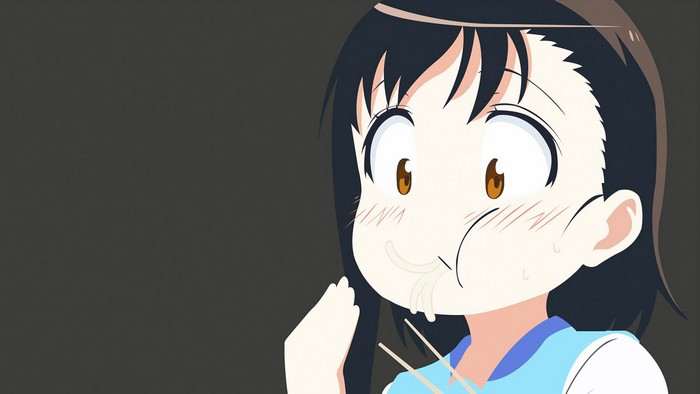 Onodera Kosaki from Nisekoi eating noodles