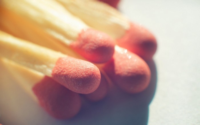Close-up of Red-tipped Matches