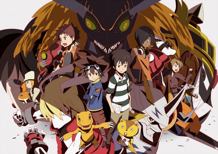 Digimon characters and mecha from Digimon Adventure and Summer Wars