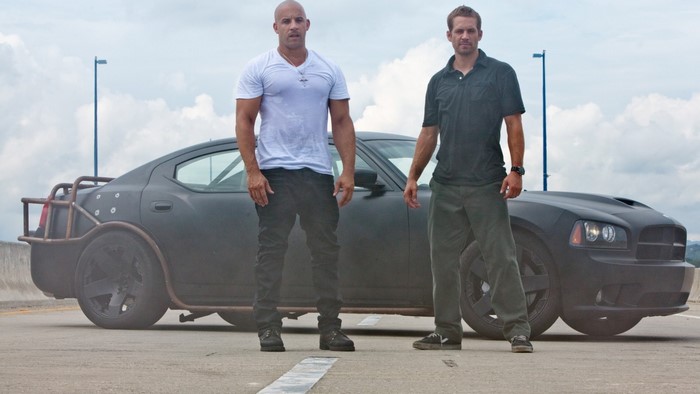 Vin Diesel and Paul Walker with Dodge Charger
