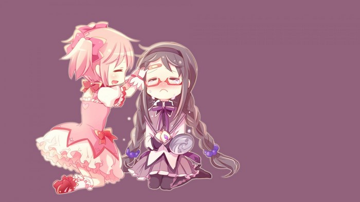 Madoka Kaname and Homura Akemi from Mahou Shoujo Madoka Magica
