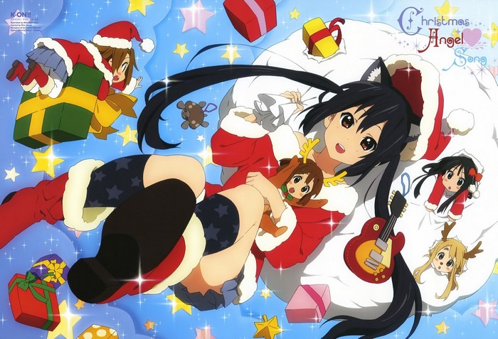 K-ON! Christmas Angel Song Illustration