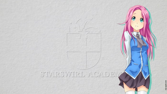 Anime girl with pink hair from Star Swirl Academy