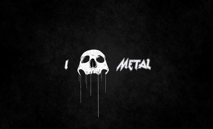 I Love Metal Skull Illustration
