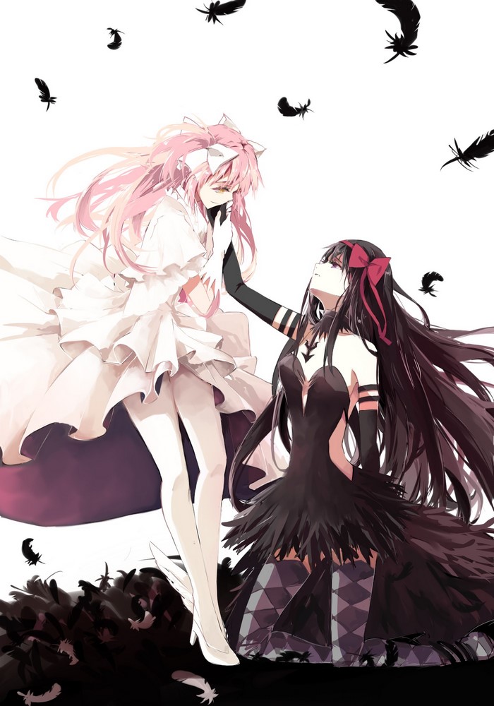 Madoka Kaname and Homura Akemi from Mahou Shoujo Madoka Magica