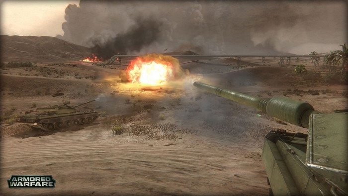 Armored Warfare tank combat in desert