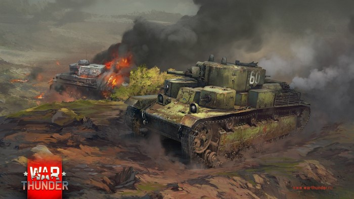 T-28 and Pz.Kpfw. IV Ausf. F1 tanks in combat