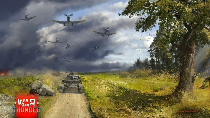 War Thunder: Tanks and Junkers Ju 87 Stukas in Rural Combat