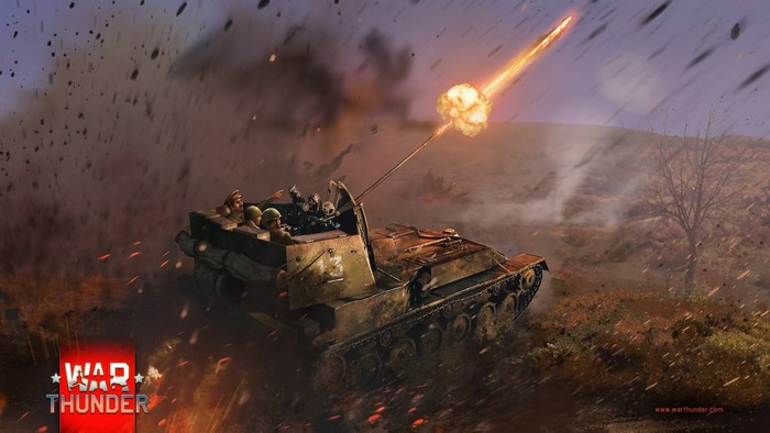 ZSU-37 firing a rocket in War Thunder