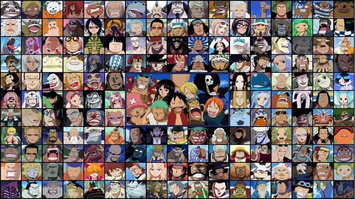 Collage of One Piece characters