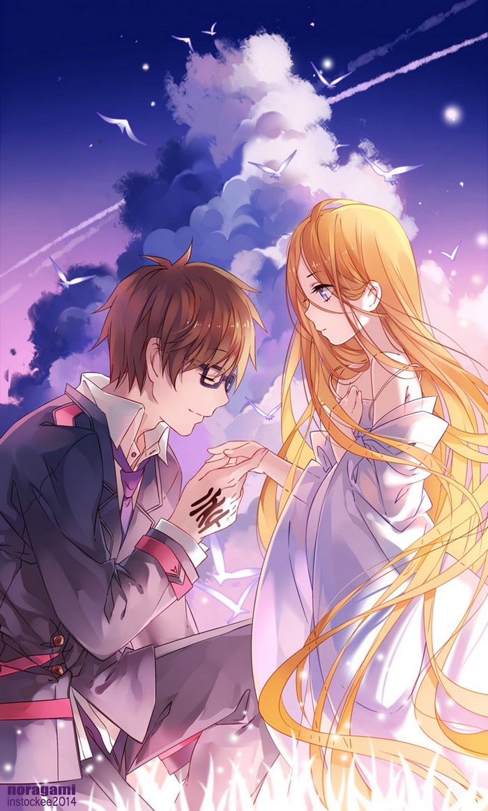 Kazuma and Bishamon from Noragami