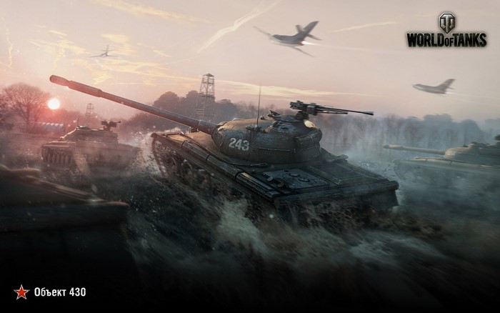 Objekt 430 tanks and airplanes from World of Tanks