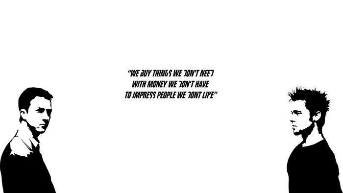 Fight Club illustration with quote