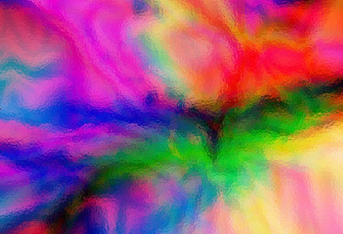 Abstract colorful swirls with frosted glass texture