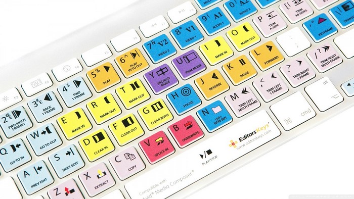 Keyboard with custom editing keycaps
