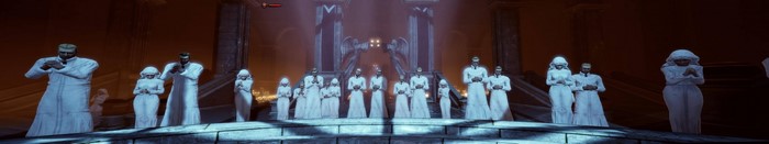 Characters in white robes in BioShock Infinite