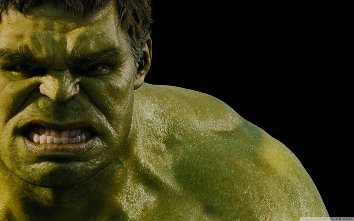 Hulk from The Avengers close up