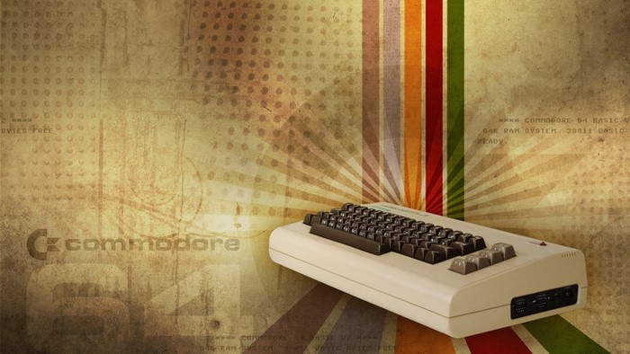 Commodore 64 computer with retro design