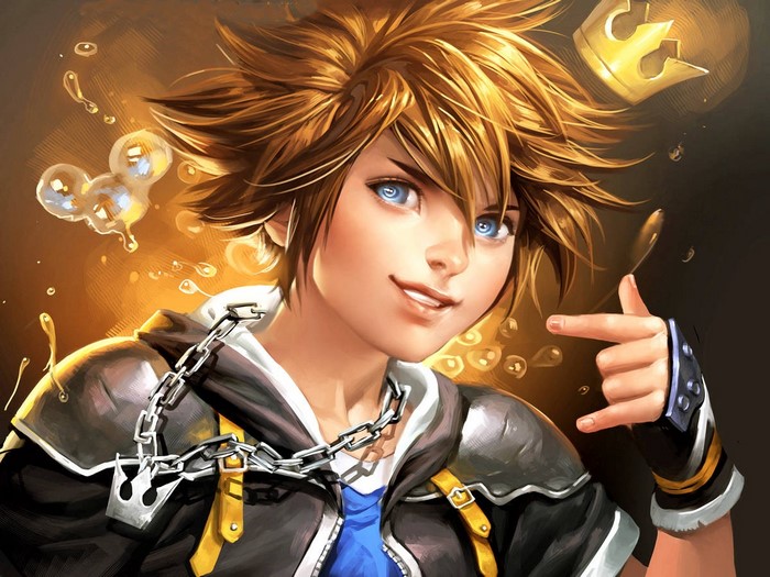 Sora from Kingdom Hearts illustration