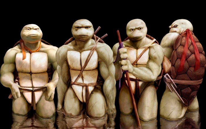 Realistic Teenage Mutant Ninja Turtles Sculptures