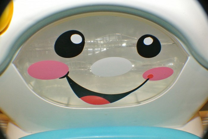 Close-up of a toy with a happy face