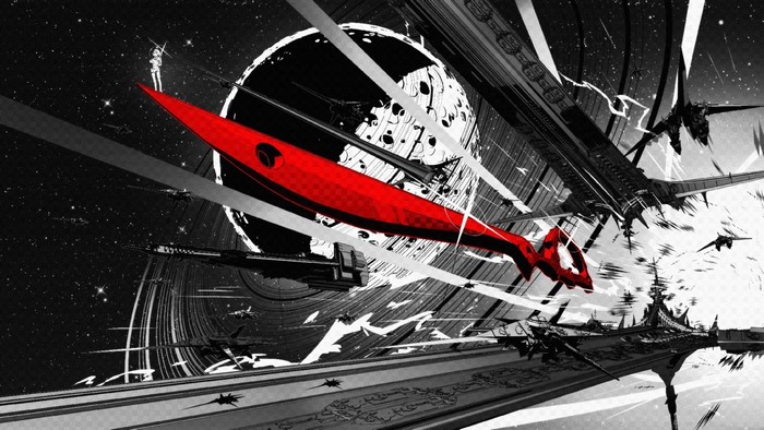 Kill la Kill anime space battle with red ship