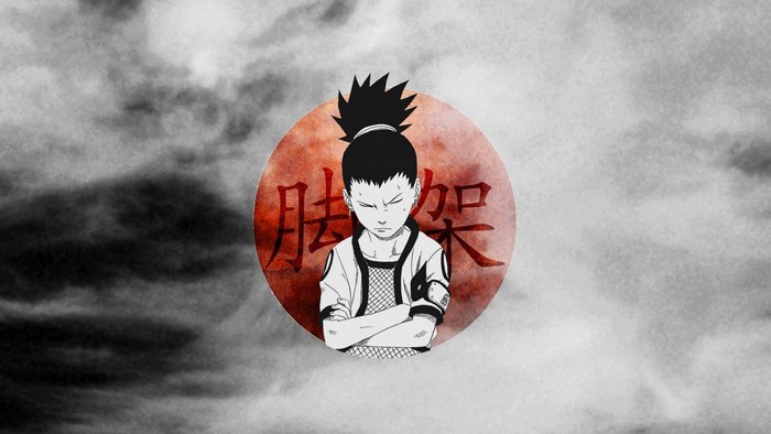 Nara Shikamaru from Naruto Shippuden with Kanji