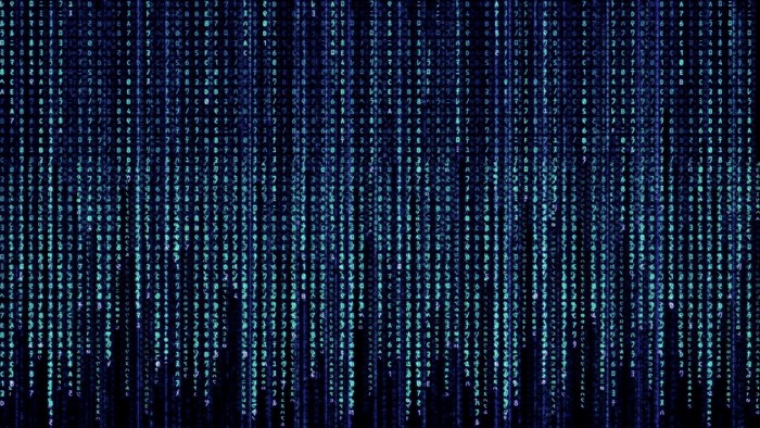 The Matrix digital rain pattern