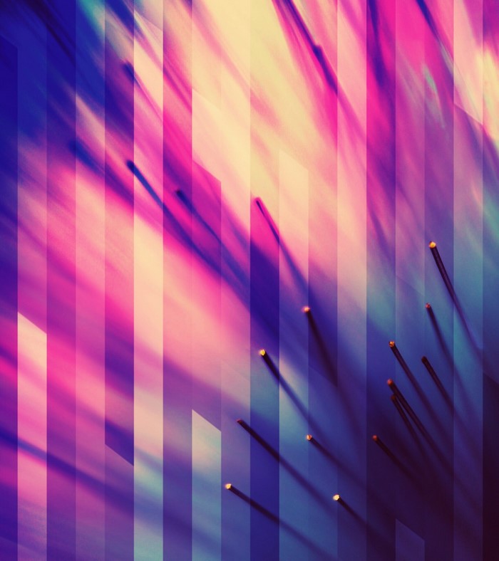 Abstract light streaks and vertical lines