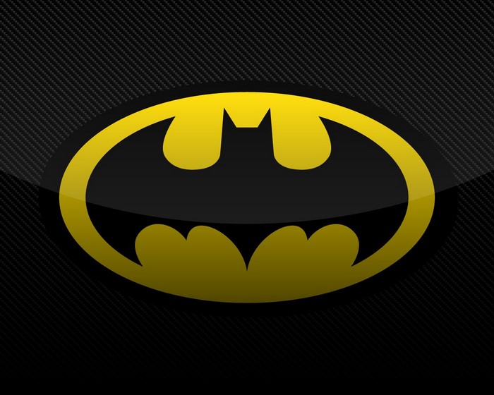 Batman logo on a carbon fiber background