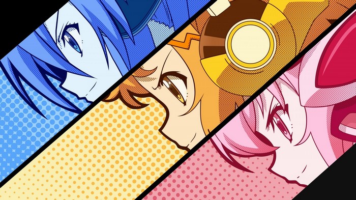 Tachibana Hibiki, Kazanari Tsubasa, and Yukine Chris from Senki Zesshou Symphogear